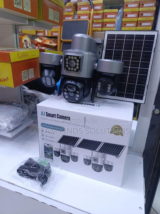 Triple Lens Solar Security Camera 4G SIM Card Supported  Auto Tracking - main view