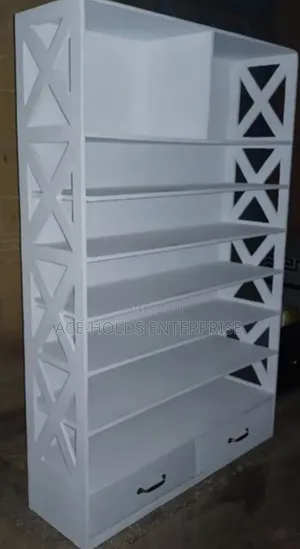 Executive Wooden  Shoes Rack - Available in Black and White
