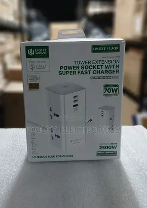 Lightwave Tower Extension PowerSocket With Super Fast Charger