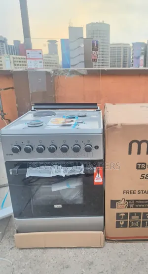 Mika 58x58 3+1 Cooker With Electric Oven – Silver