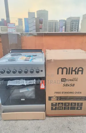 Silver Mika 3 Gas + 1 Electric Hotplate Cooker