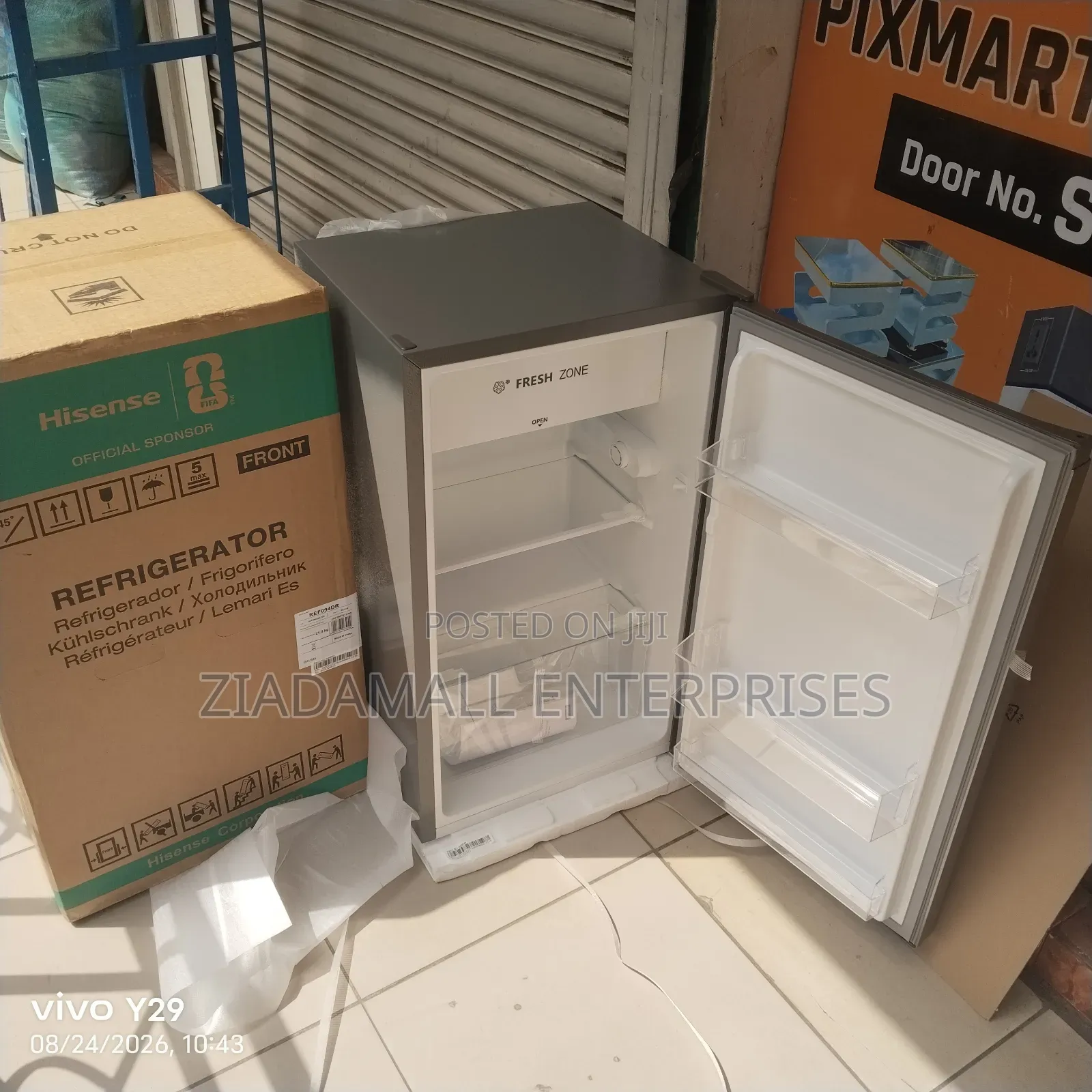 Colour Grey- With Warranty Hisense 90L Digital Fridge