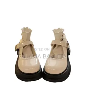 Trendy Black Patent Leather Chunky Mary Jane Platform Heels