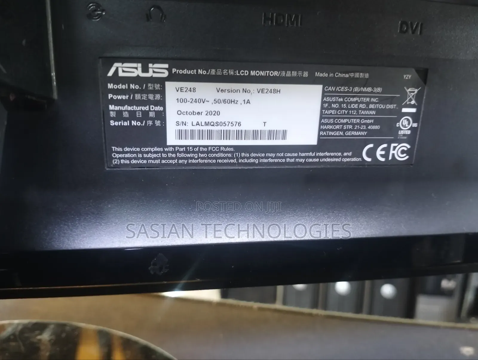 ASUS VE248 24 Inches Monitor