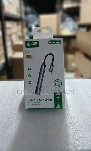 Light Wave USB-C Hub Adapter/Fast Data Transfer
