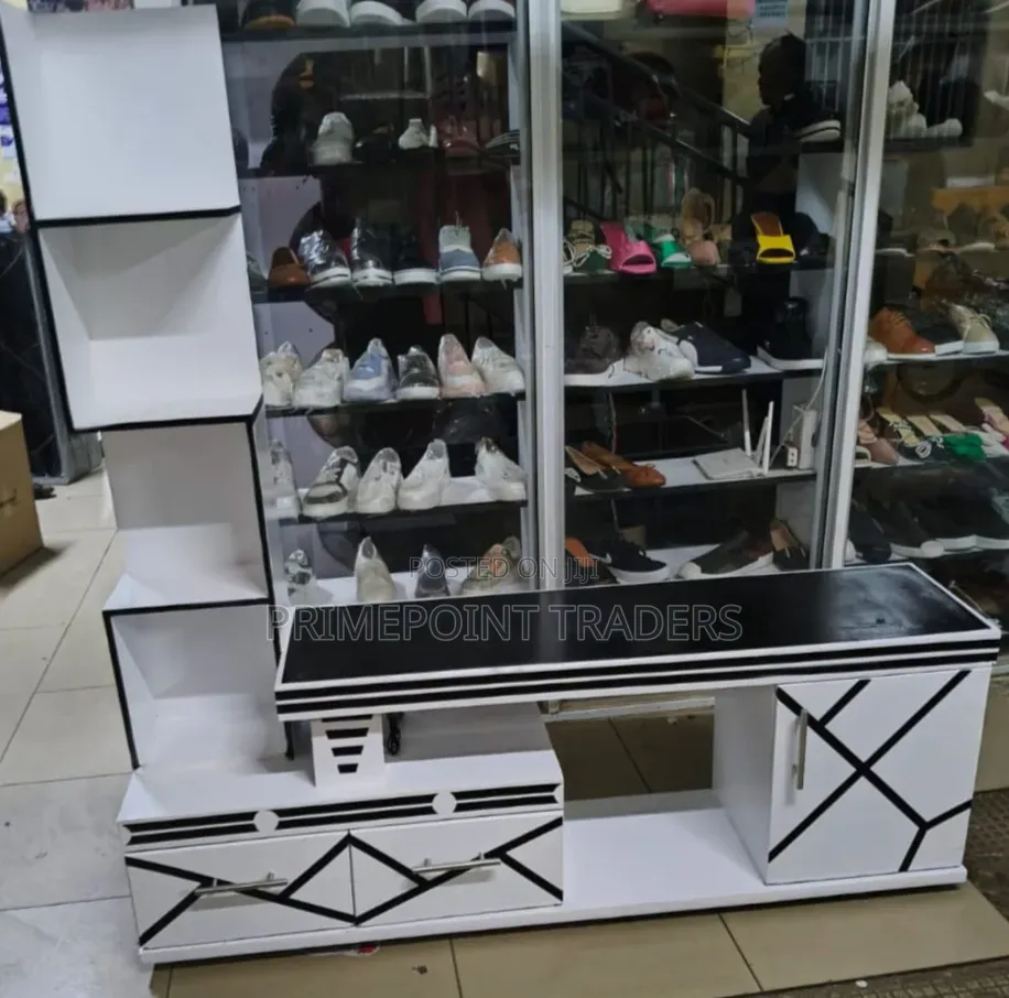 L Shaped Stylish LED TV Console With Inbuilt Décor Stand