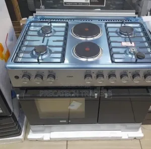 Silver Mika 60x90 Standing Cooker – 4 Pool Jet Burners