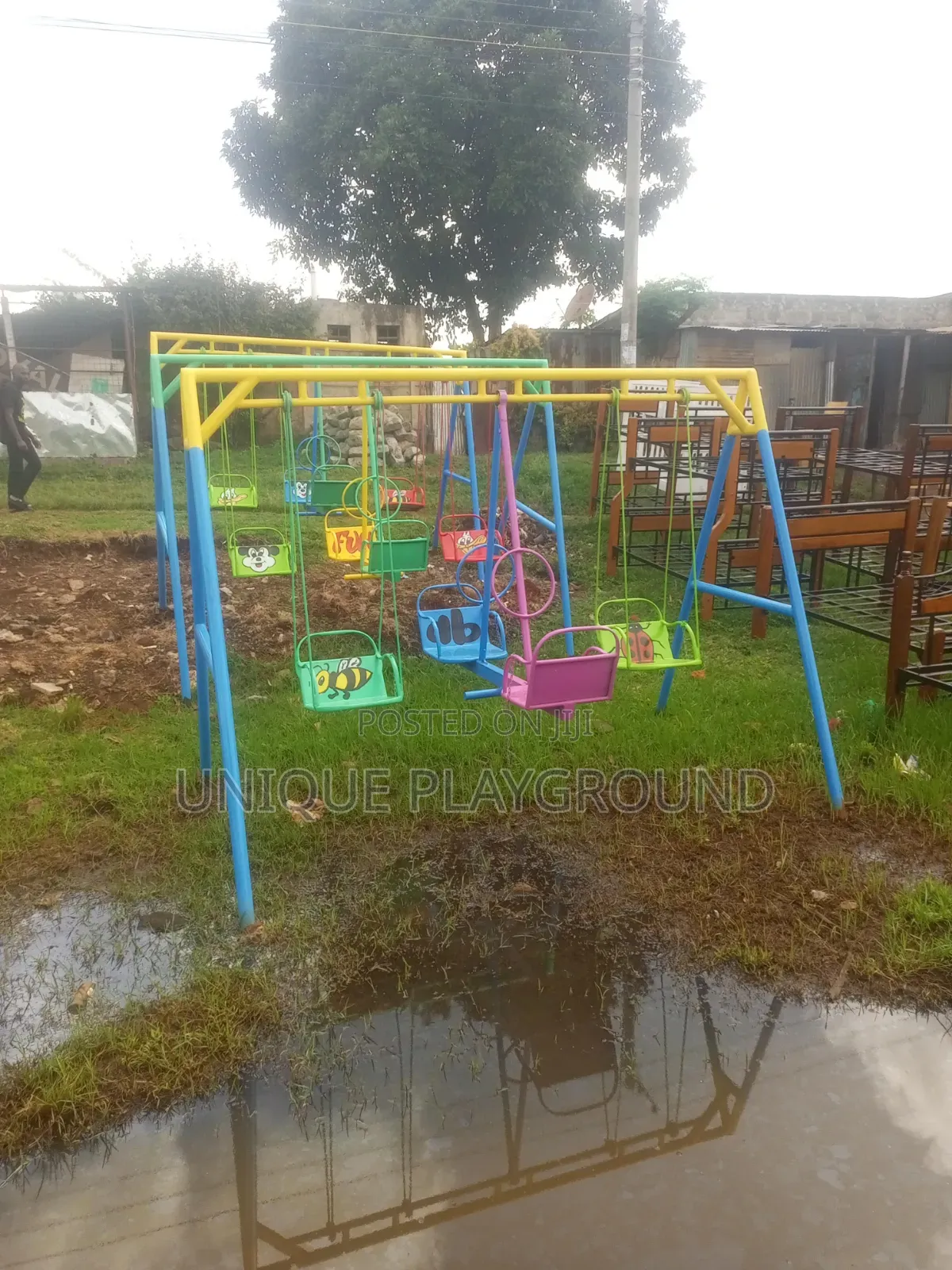 School Playground Swings Sliders