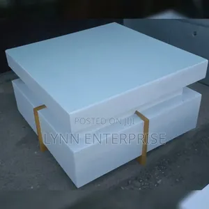 White Executive Modern Squire Coffee Table With Metal Stand