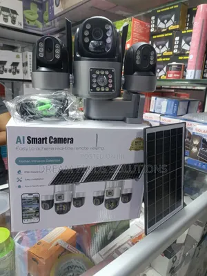 AuraSyncTM Triple-Lens 4G Solar Camera – 24/7 Smart AI Guardian
