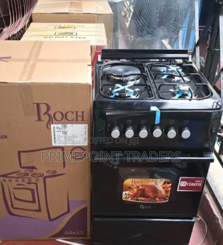 Turkey Roch Black 50×55 Standing Cooker – 3 Gas + 1 Electric