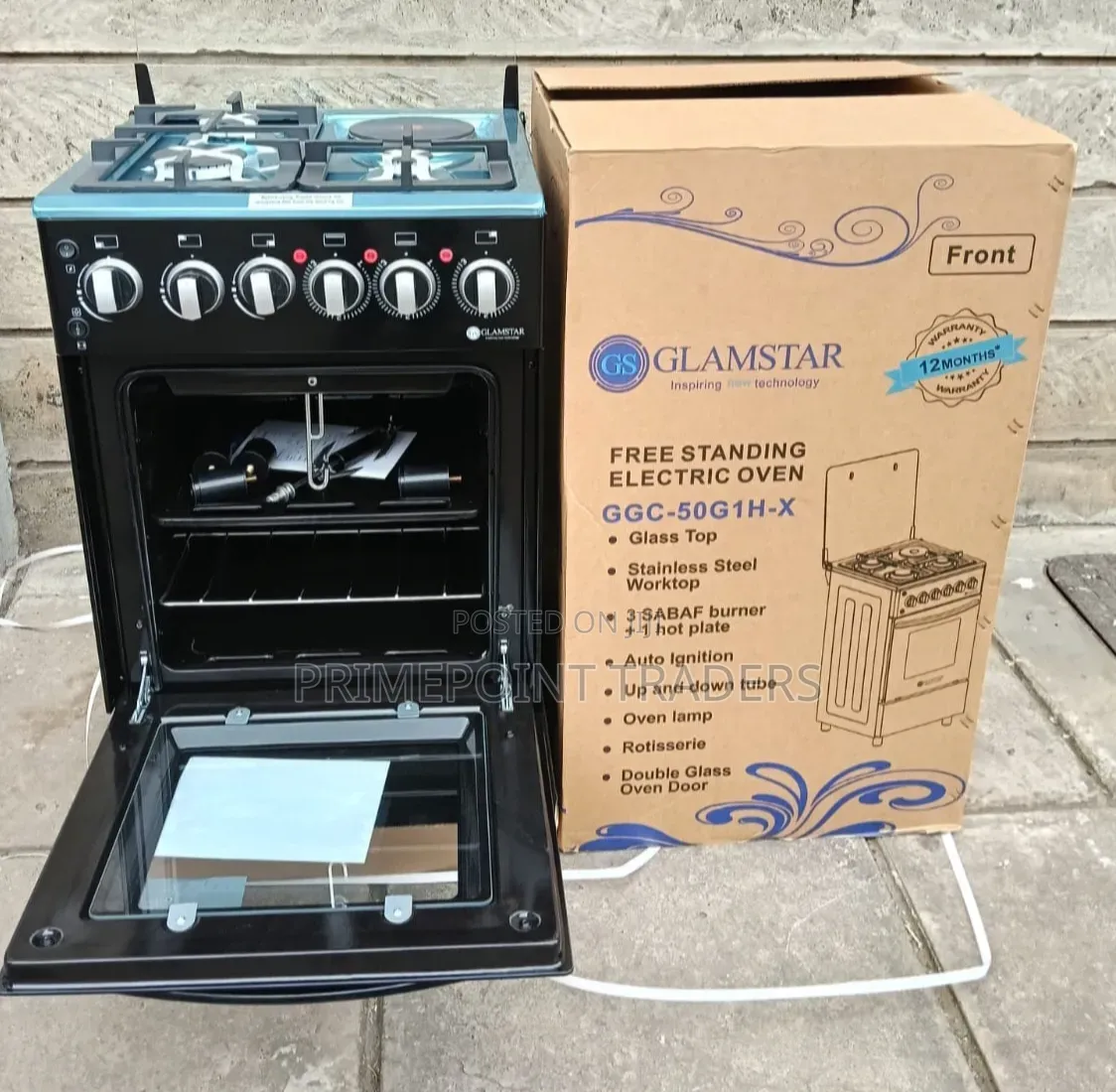 Glamstar 50×55 Freestanding Cooker – 3+1