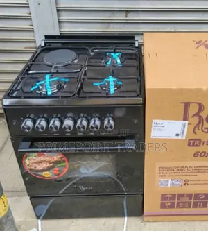 Turkey Roch Black 60×60 Standing Cooker – 3 Gas + 1 Electric