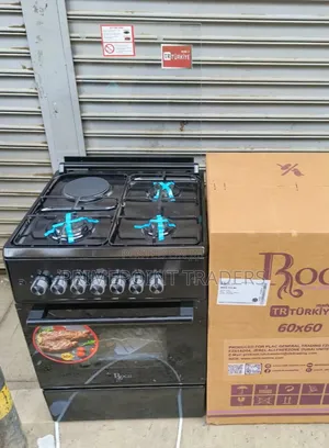Black Turkey Roch 60×60 Cooker – 3 Gas + 1 Electric Hotplate