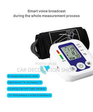 Fully Automatic Inflation Button Interface Blood Pressure Monitor