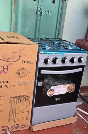 Roch 4 Gas Burner Standing Cooker – Stylish Silver