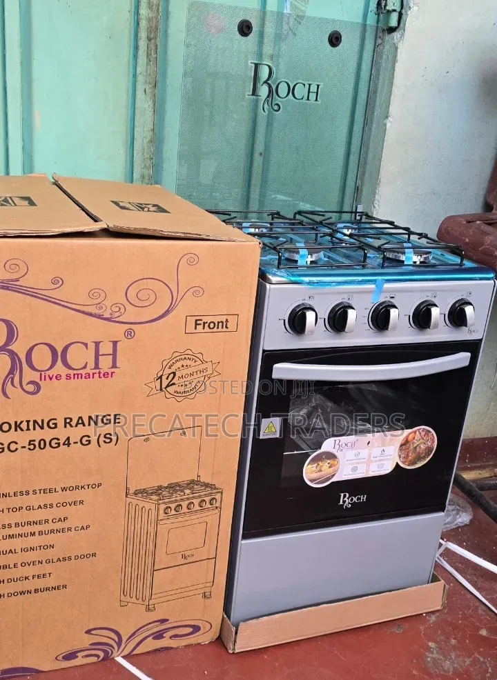 Roch 4 Burner Gas Cooker – Oven & Modern Design
