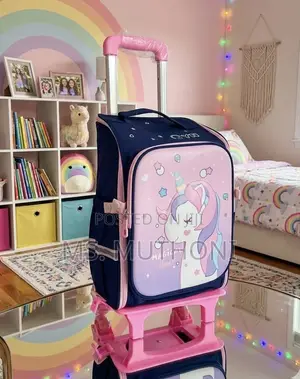 🦋💗Magical Times Kids' Rolling Trolley School Bag / Wheeled Backpack