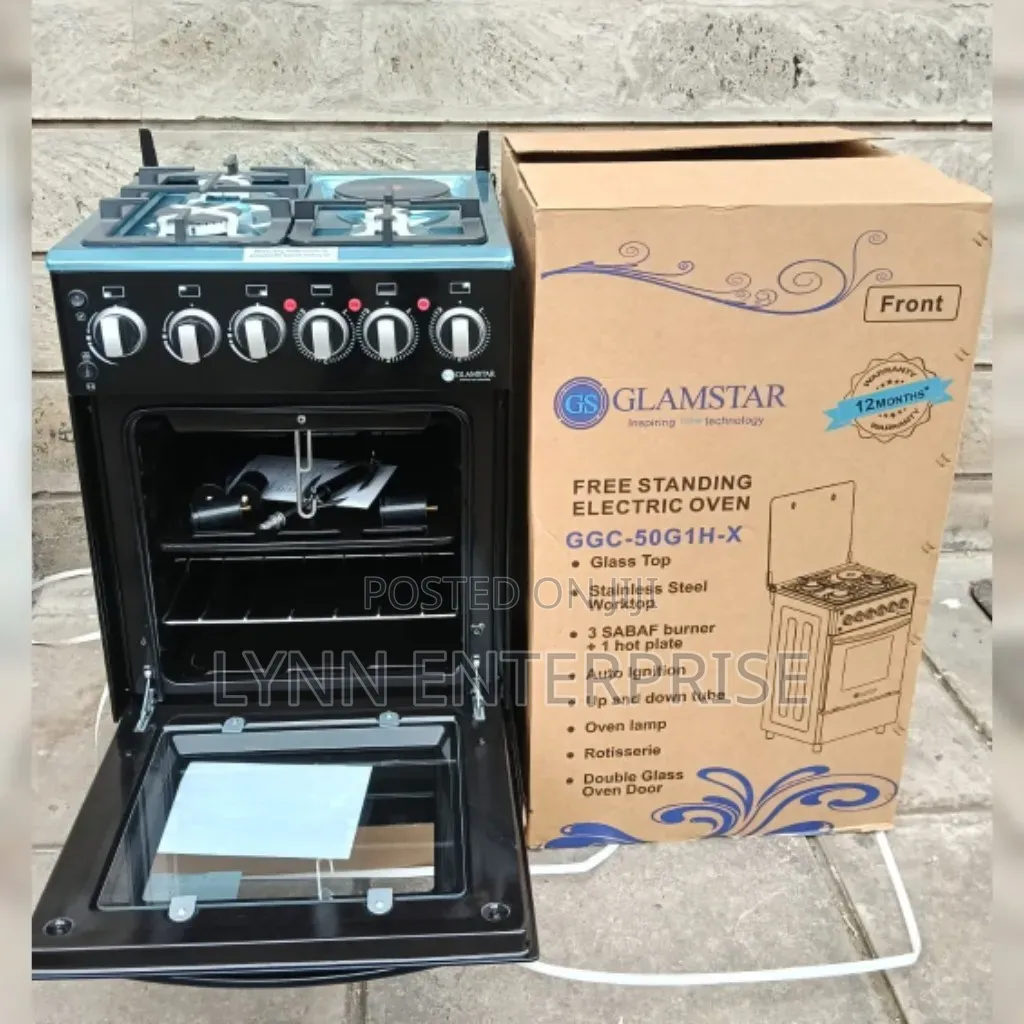 Glamstar Black Model  GGC-50G1H-X 50×55 Standing 3+1 Cooker