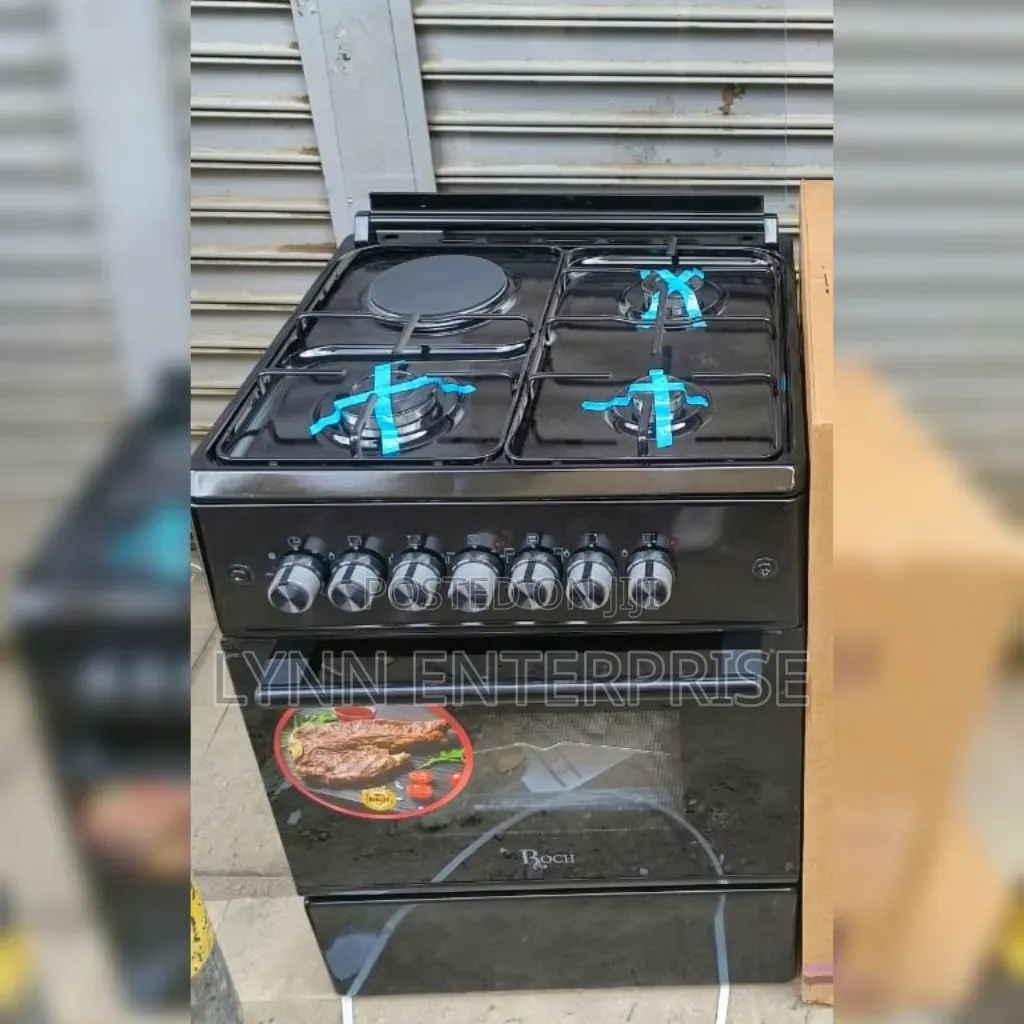 Roch Black Cooker Made in Turkey 60 ×60 Standing 3+1 Cooker