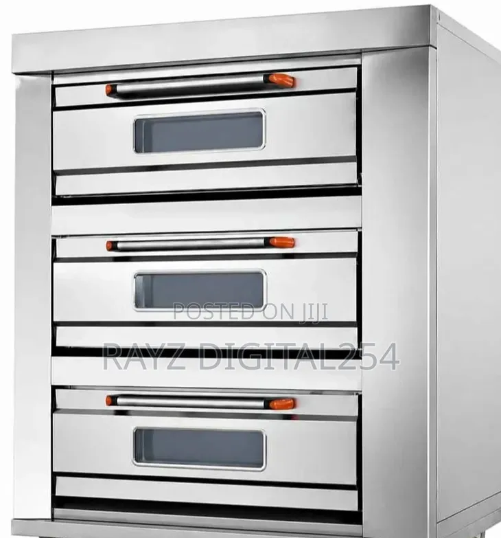 Commercial Electric Oven 3 Deck 6 Trays