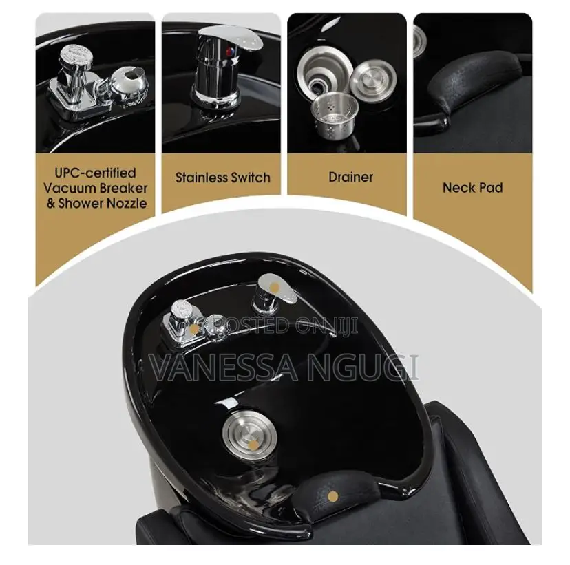 BarberPub Backwash Shampoo Station Chair