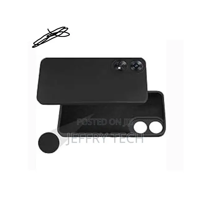 Silicon Back Case for Oppo A18 - Black
