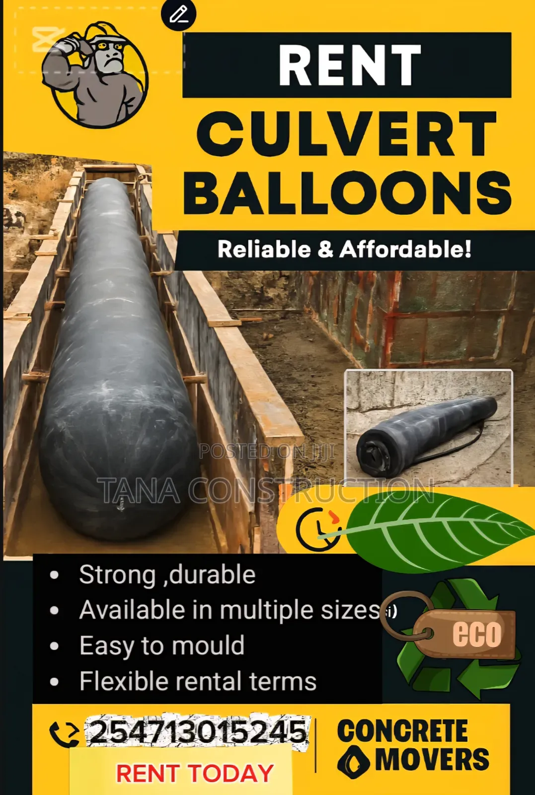 Balloon Culverts for Hire in Kiambu