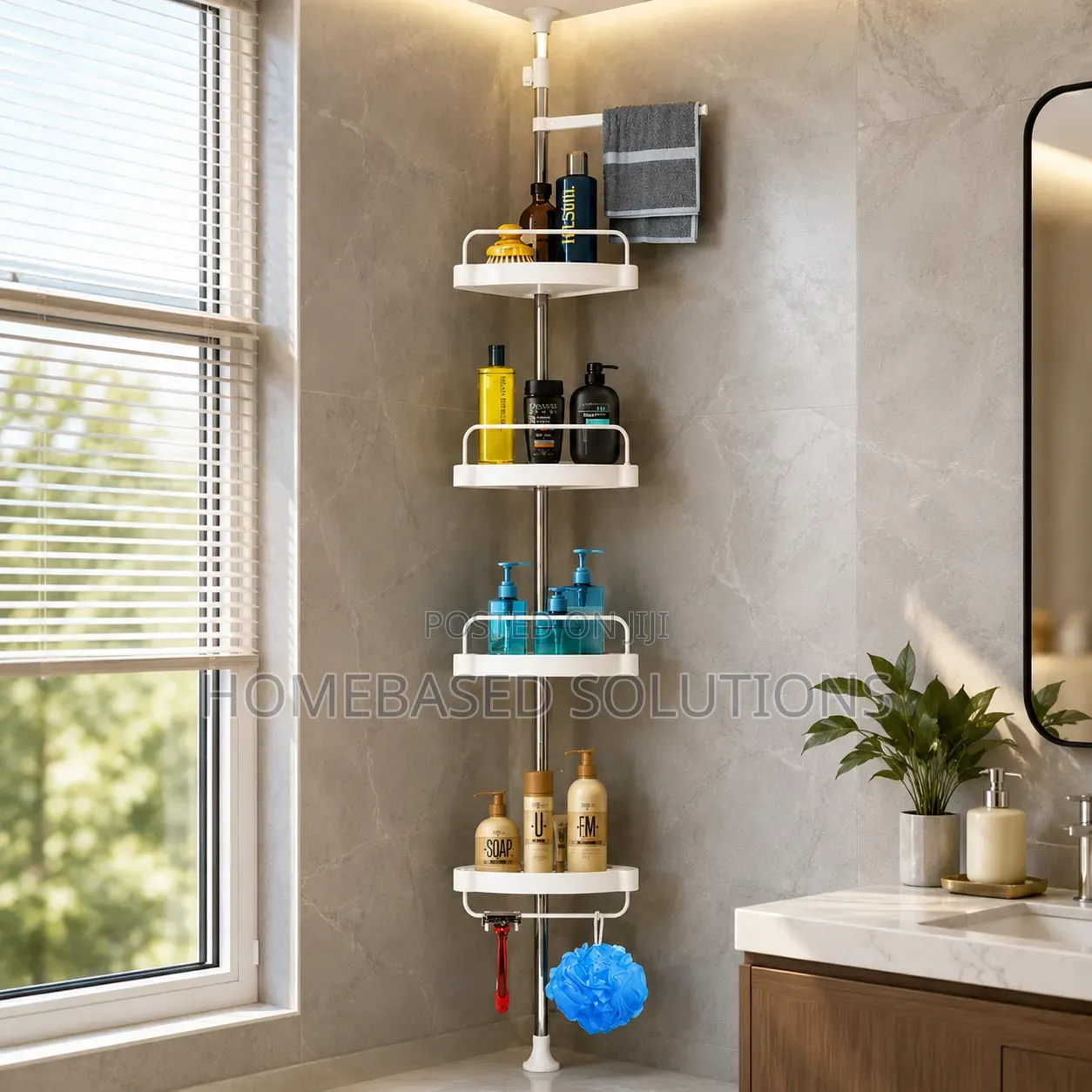 Telescopic Multi Corner Shelf Organiser-3. 2m