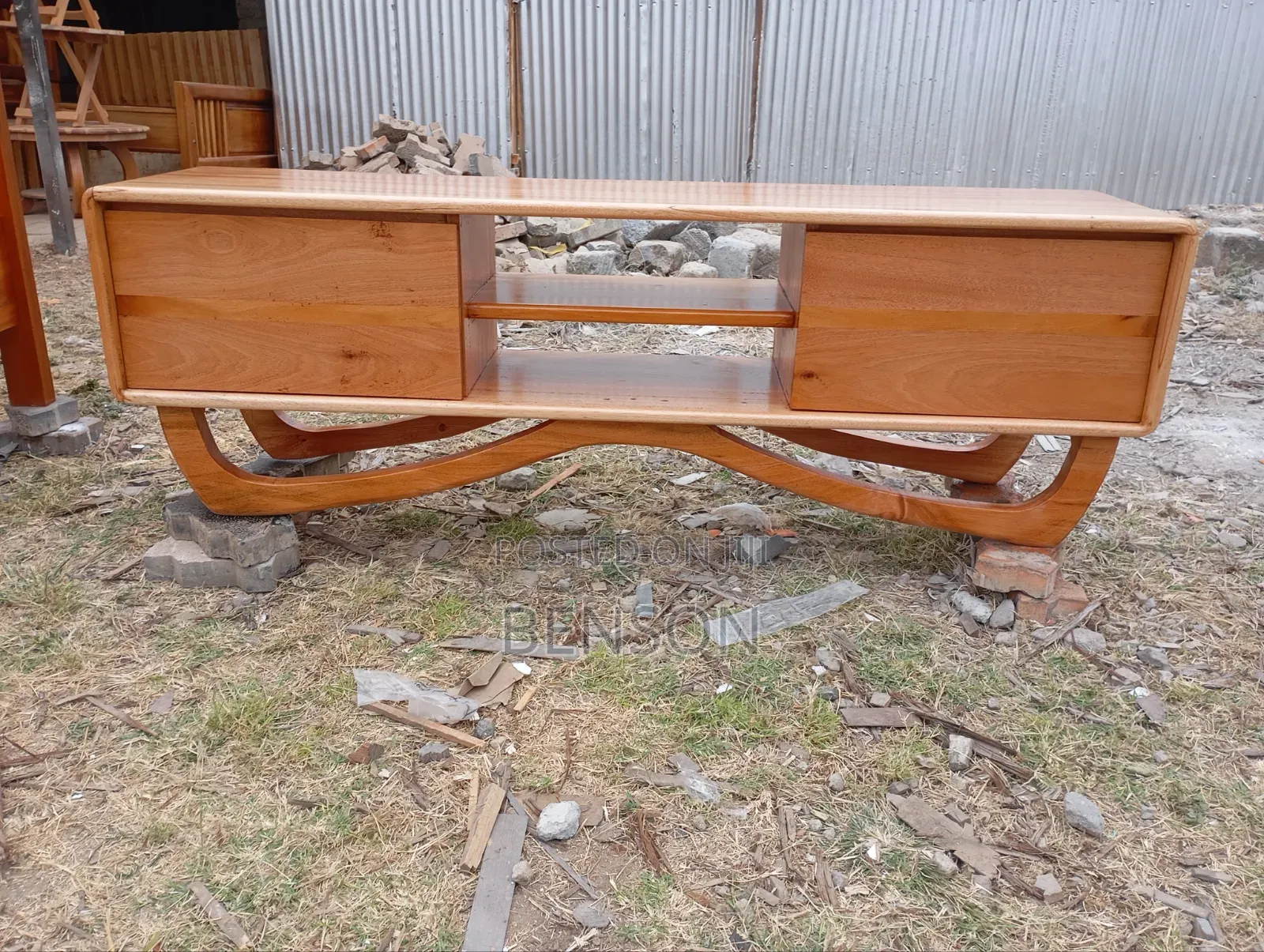 TV Stand Solid Mahogany