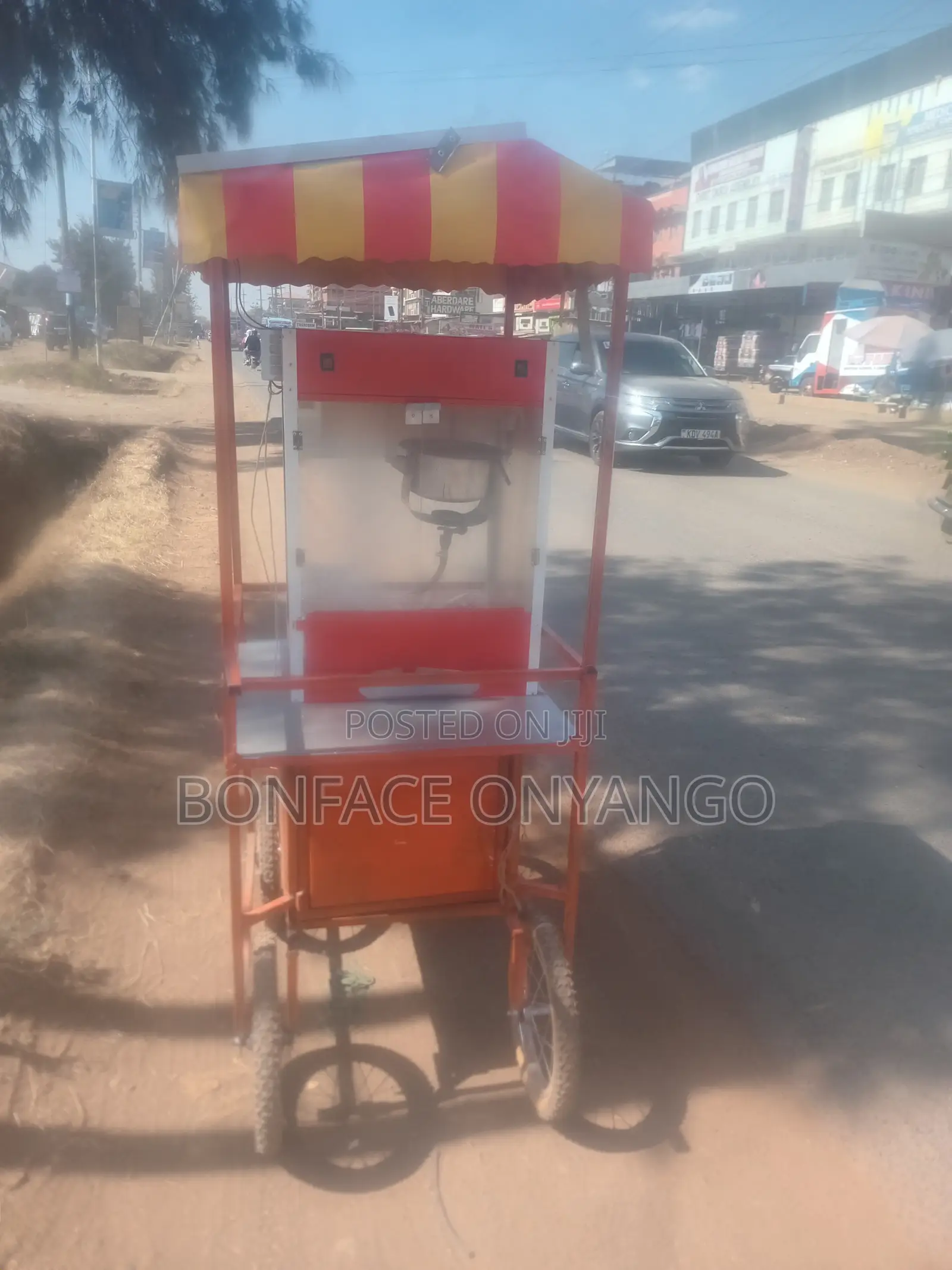 Automatic Caramel Popcorn Making Machine, Four Wheels, Gas,solar,