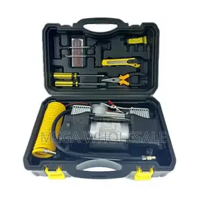 Free Puncture Repair Kit 12V Double Cylinder Car Air Compressor Pump