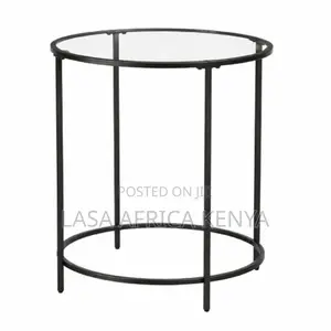Black Round Side Table