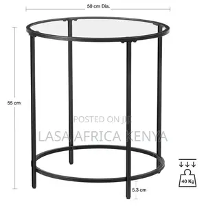 Black Round Side Table