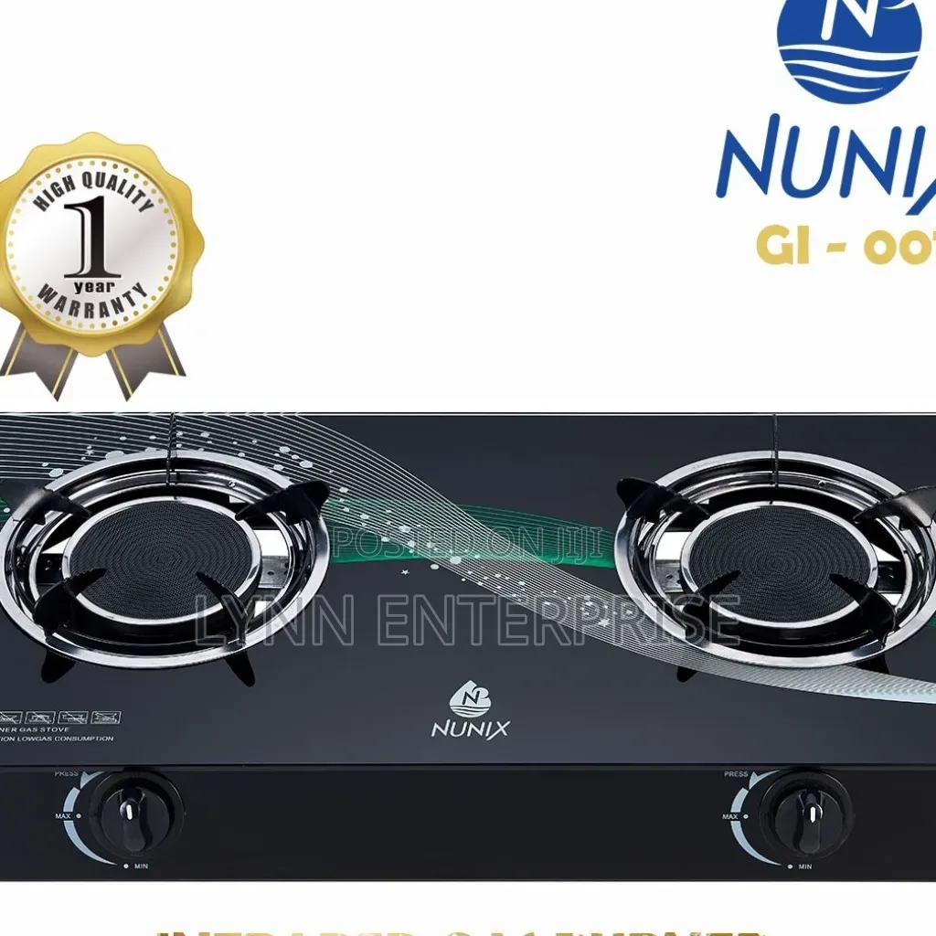 Nunix 2 Burner Auto Ignation Infrared Cooker