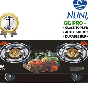 Nunix 2Burner Auto Ignation Glass Top Cooker