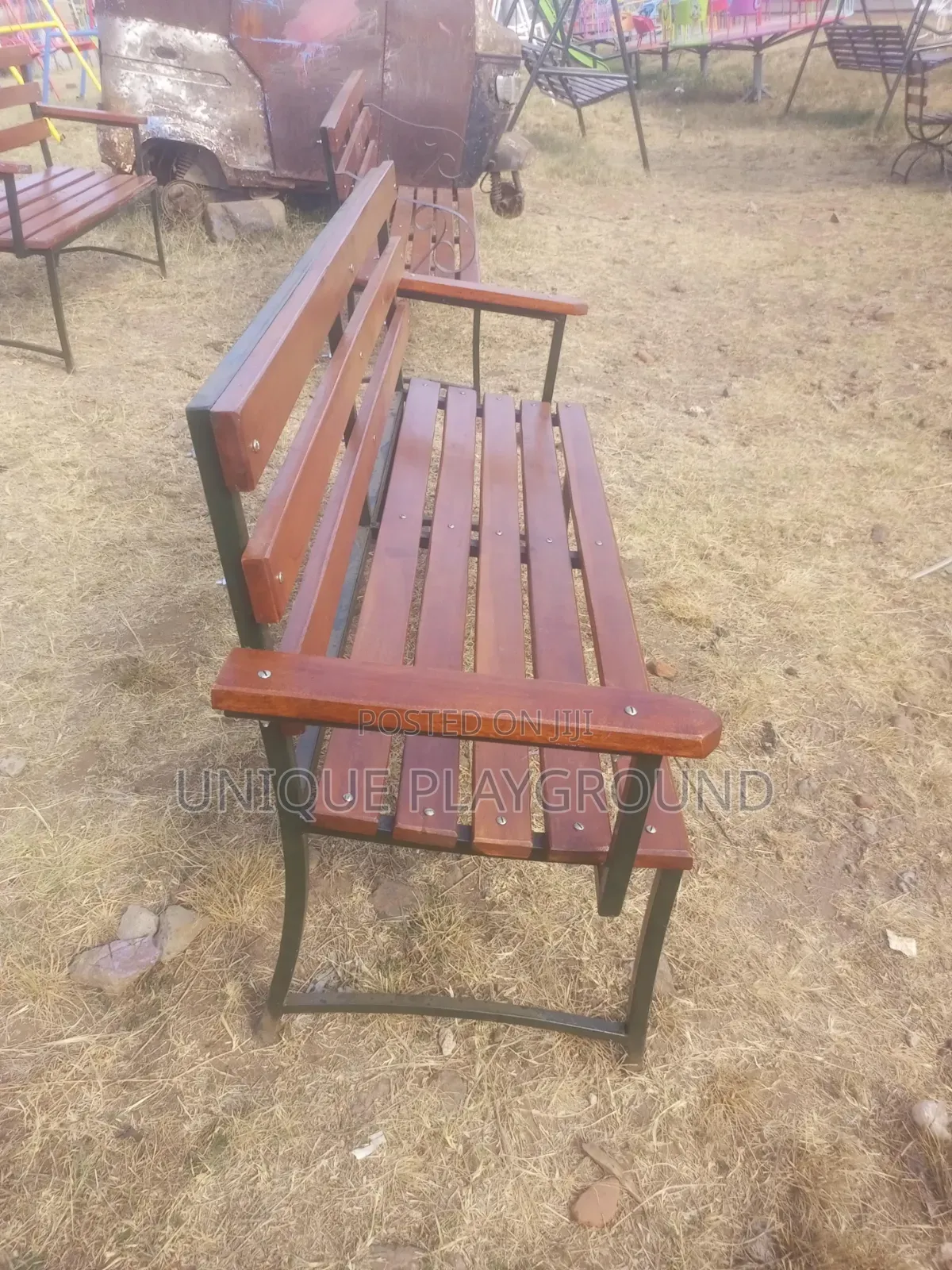 Garden Benches Tables and Umbrellas