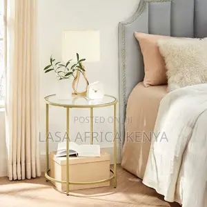 Gold Round Side Table