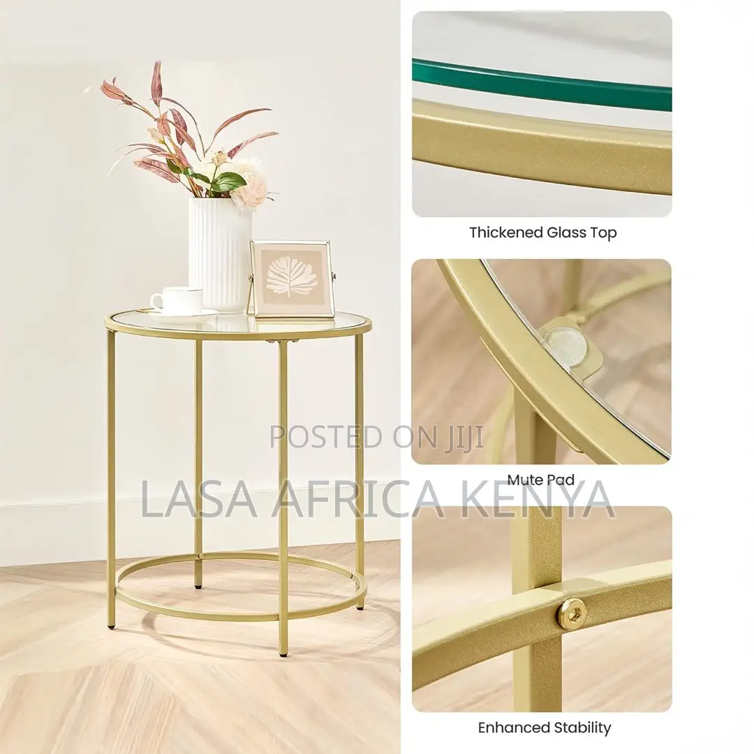 Gold Round Side Table
