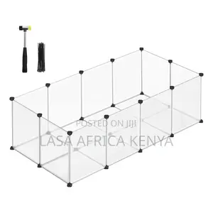 LASA White Plastic Outdoor Pet Enclosure With Floor Plates