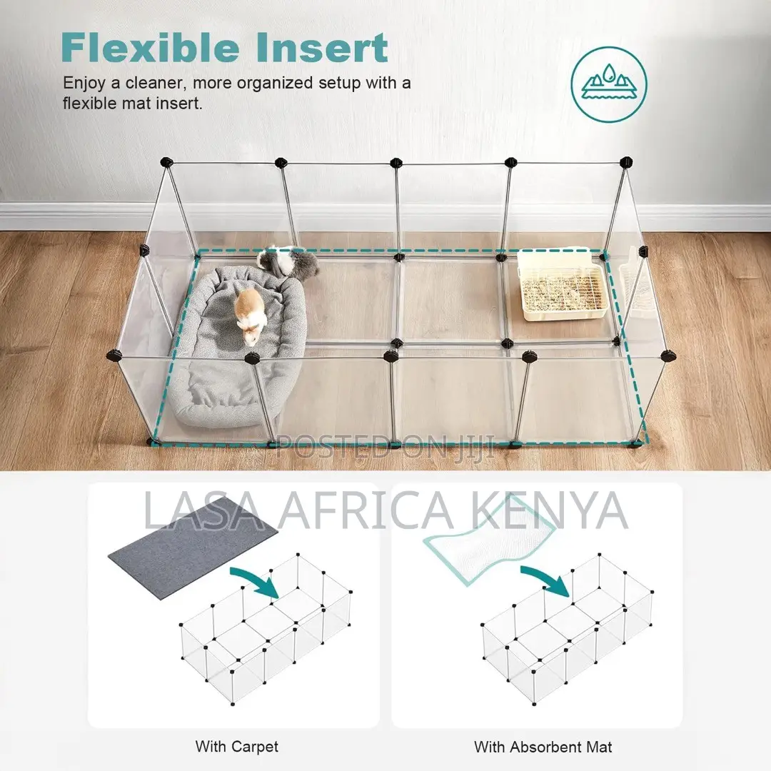 LASA White Plastic Outdoor Pet Enclosure With Floor Plates