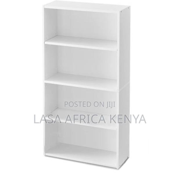 Lazava 4-Tier Bookcase - Compact Wooden Storage. | LASA