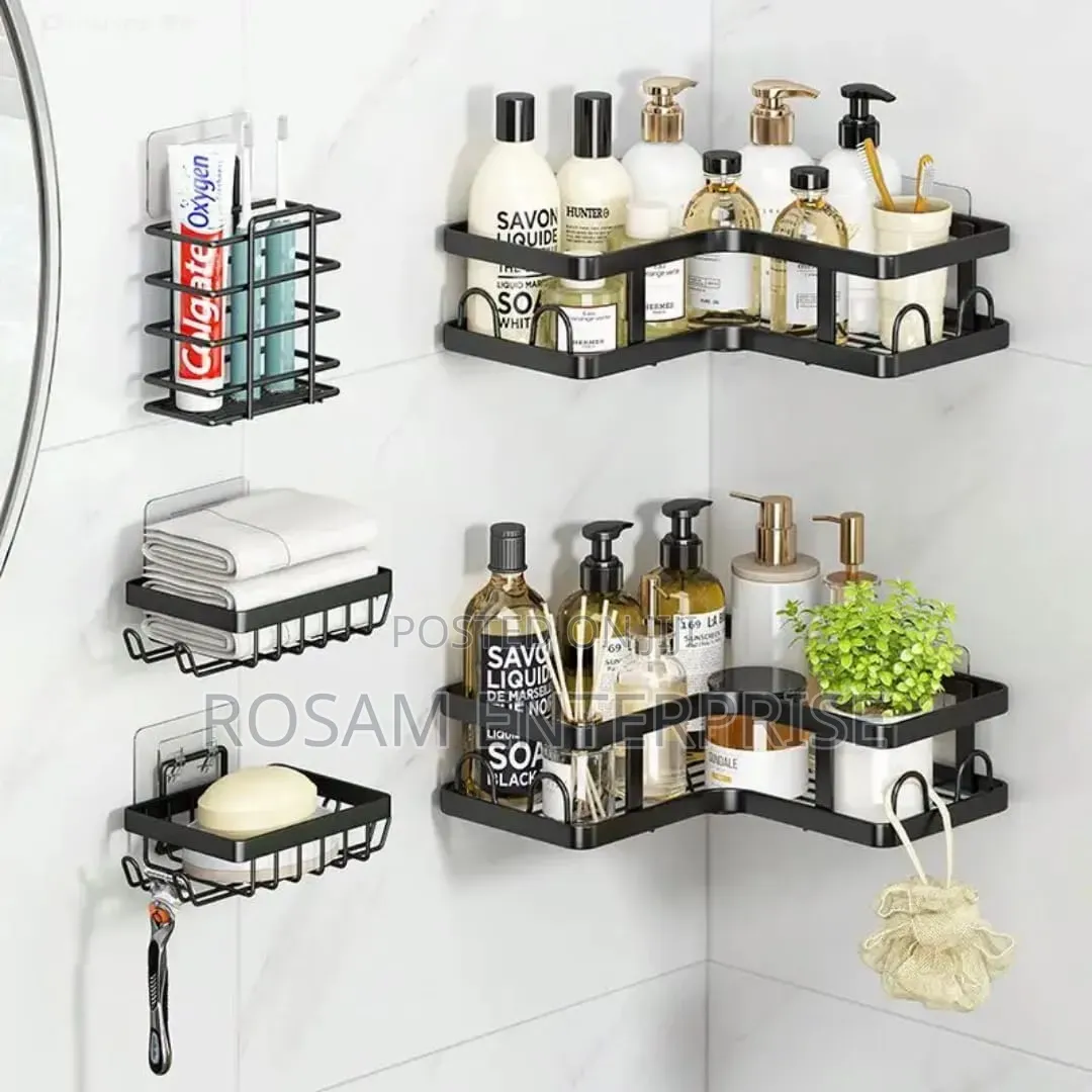 5pcs Set Shower Caddy Shelf/Bathroom Organizer