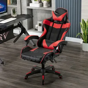 Black & Red Gaming Chair With Headrest