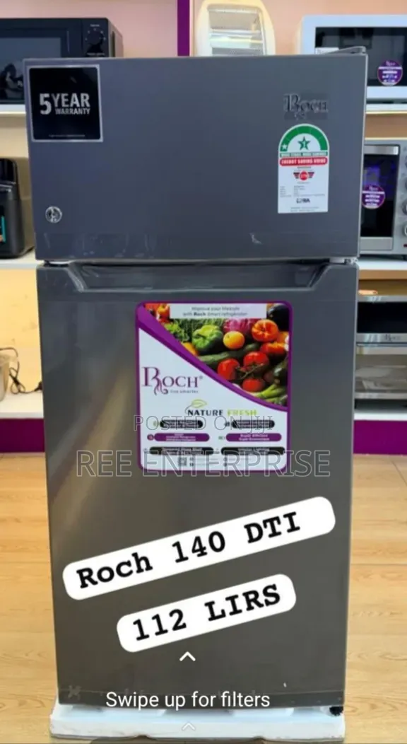 112 Litres Roch Double Door RFR-140 Dt-1 Refrigerator