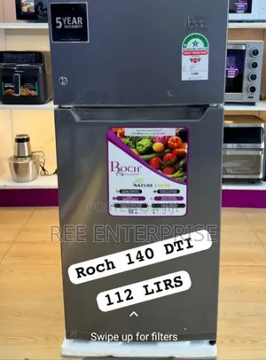 *Roch Double Door  Fridge RFR-140 Dt-1 Refrigerator 112 Litres 🔥