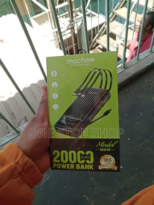 20000mah Smart Phone Powerbank With Inbuilt Charging Cables