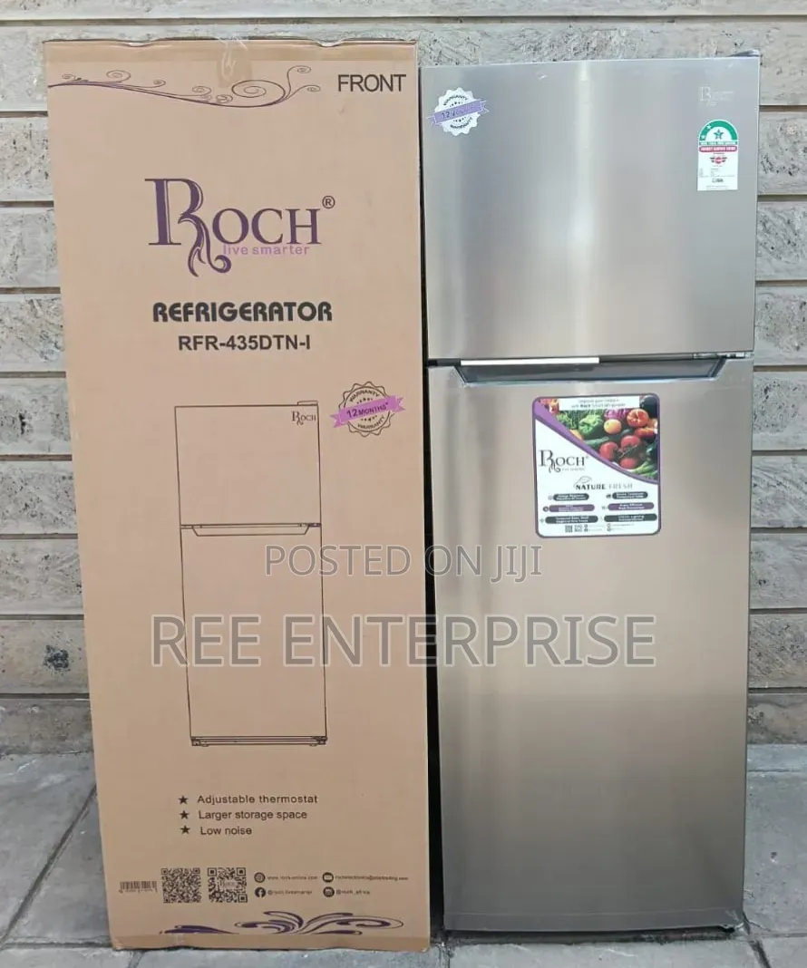 348 Litres Roch Double Door No Frost 2 Star ⭐ Refrigerator