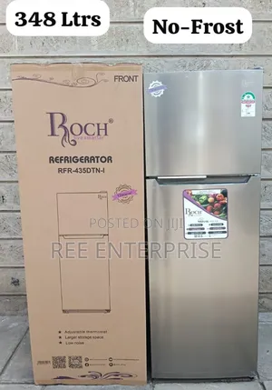 348 Litres Roch Double Door No Frost 2 Star ⭐ Refrigerator