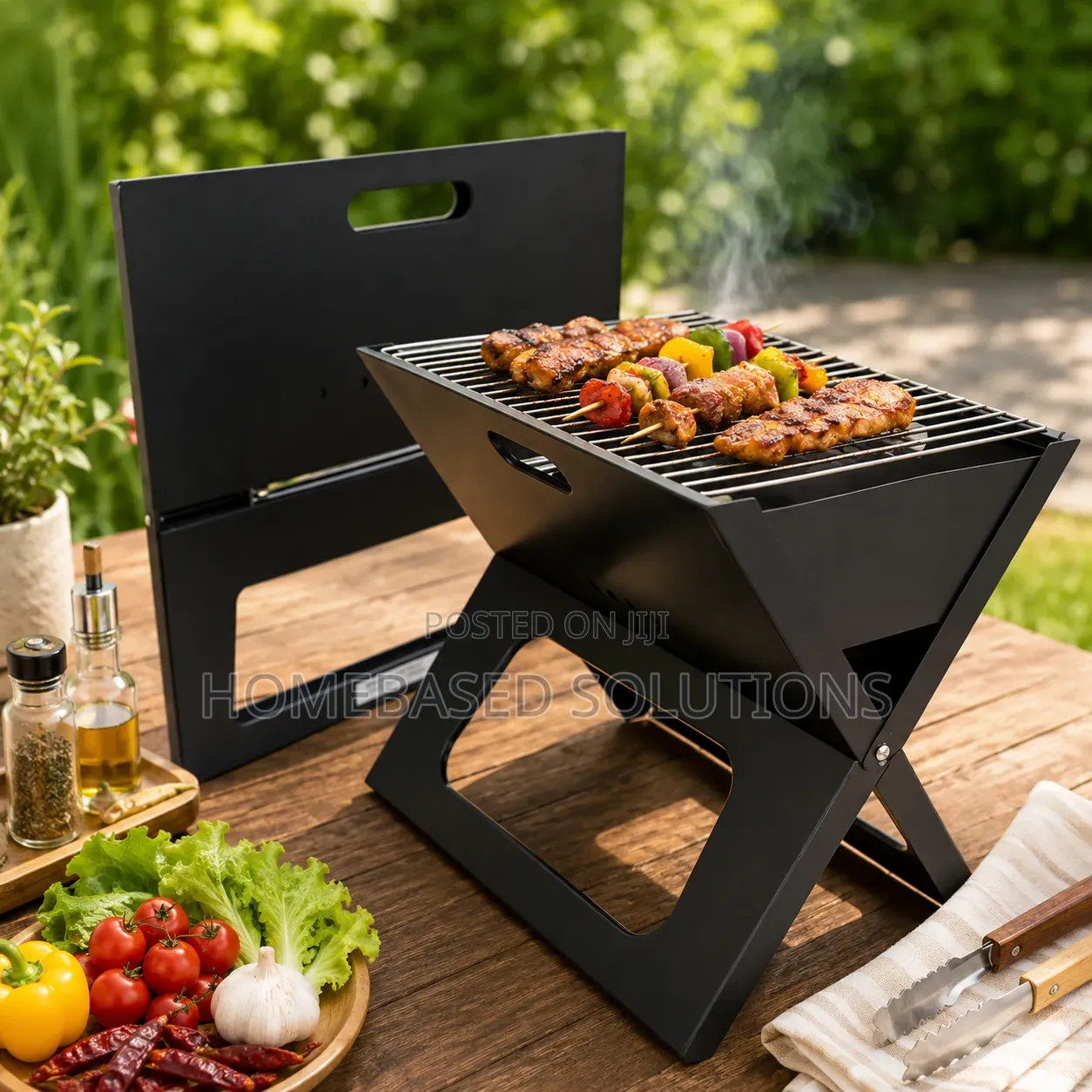 Heavy Portable Barbecue CHARCOAL Grill X-Type,Size 48/27.5cm*